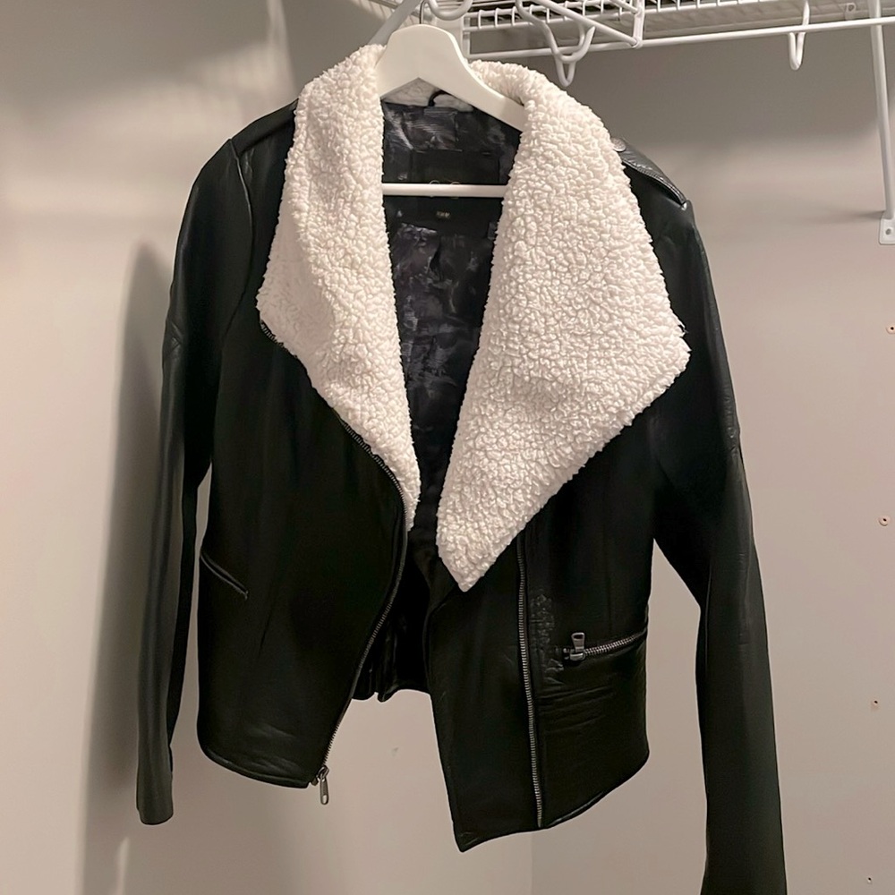 Jessica Simpson Black Leather Jacket